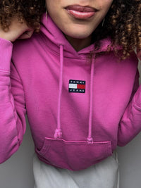 Sweat à capuche rose TOMMY HILFIGER S vintage