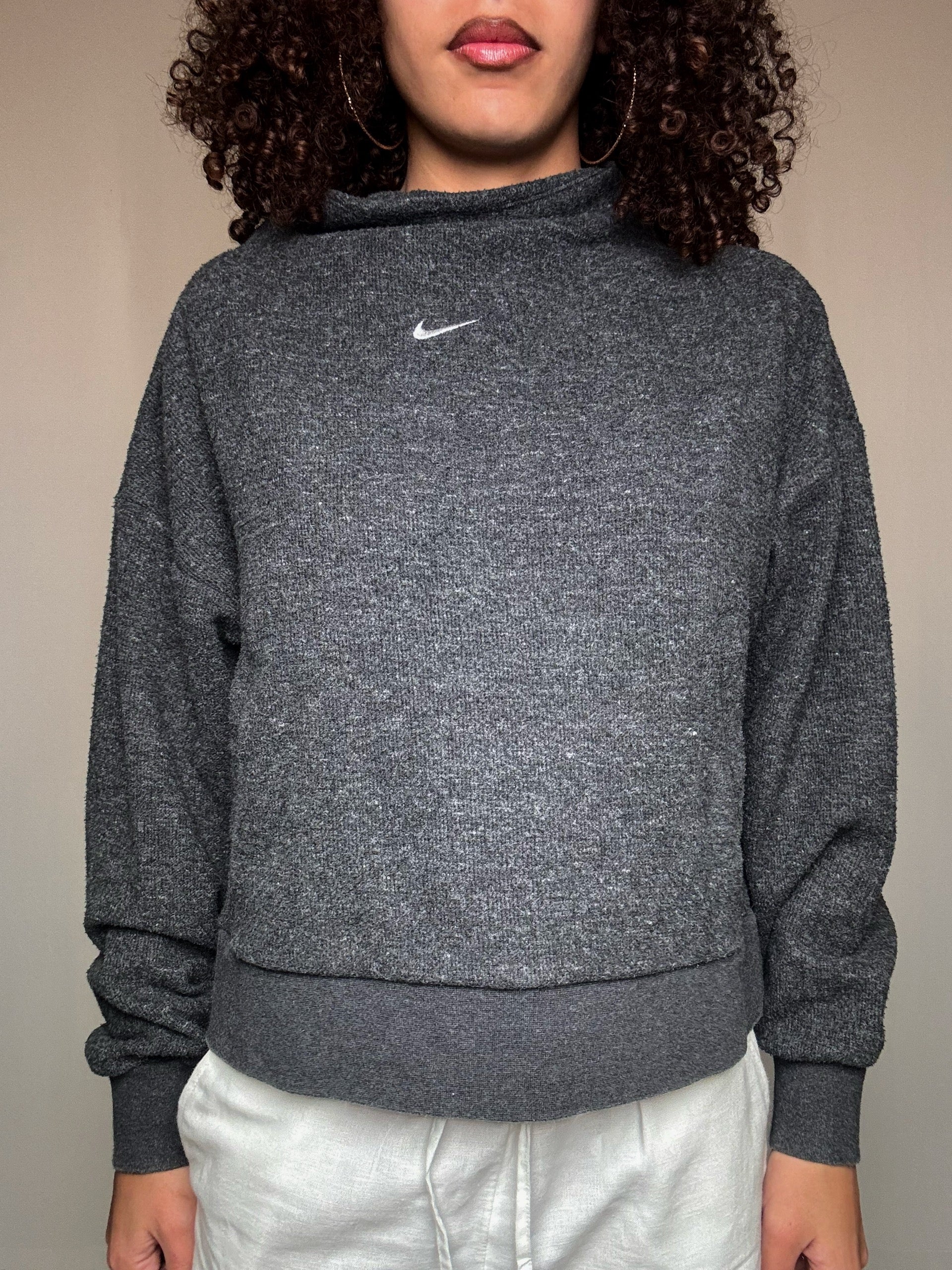 Pull crop col montant Nike S vintage
