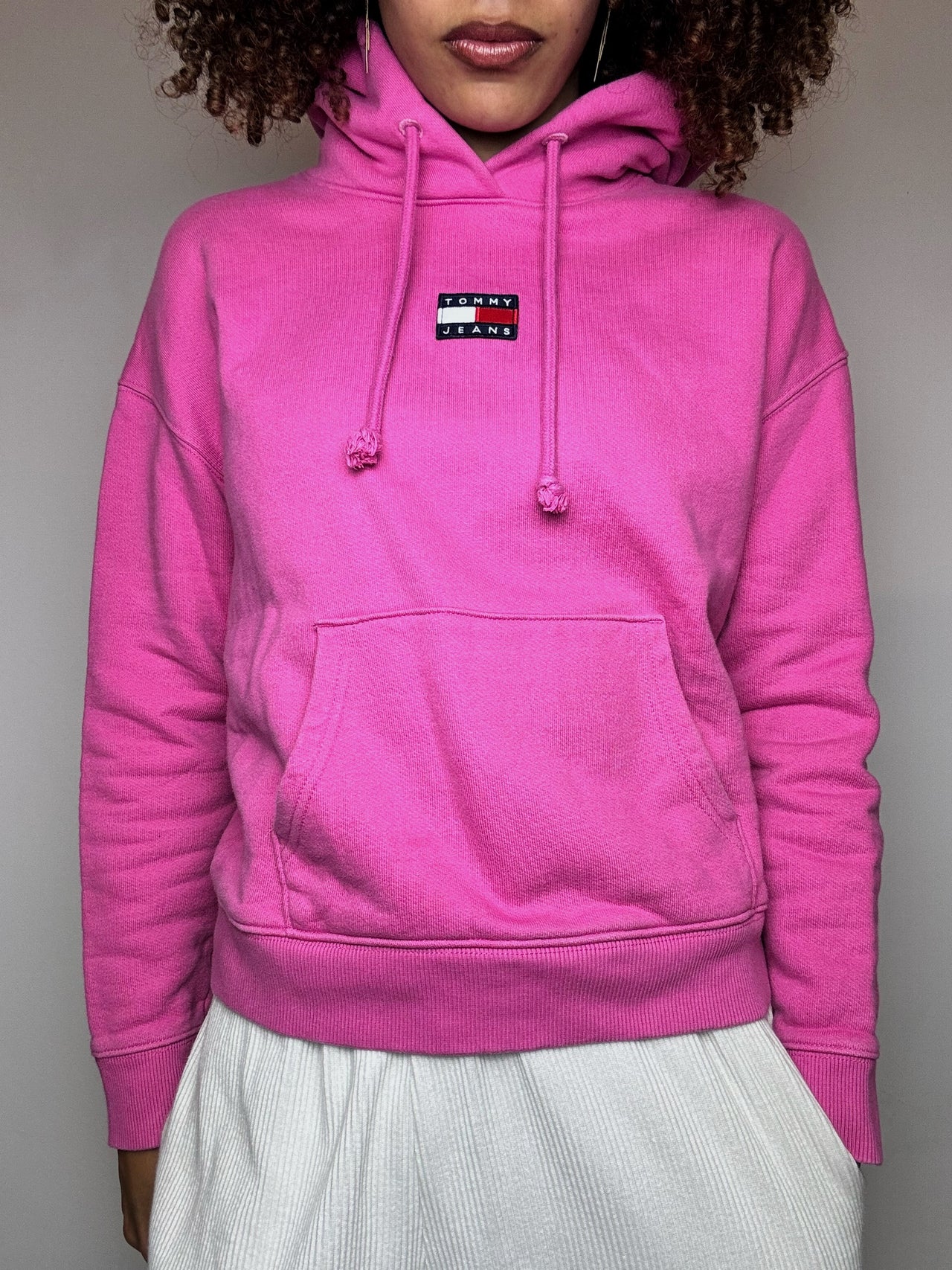 Sweat à capuche rose TOMMY HILFIGER S vintage