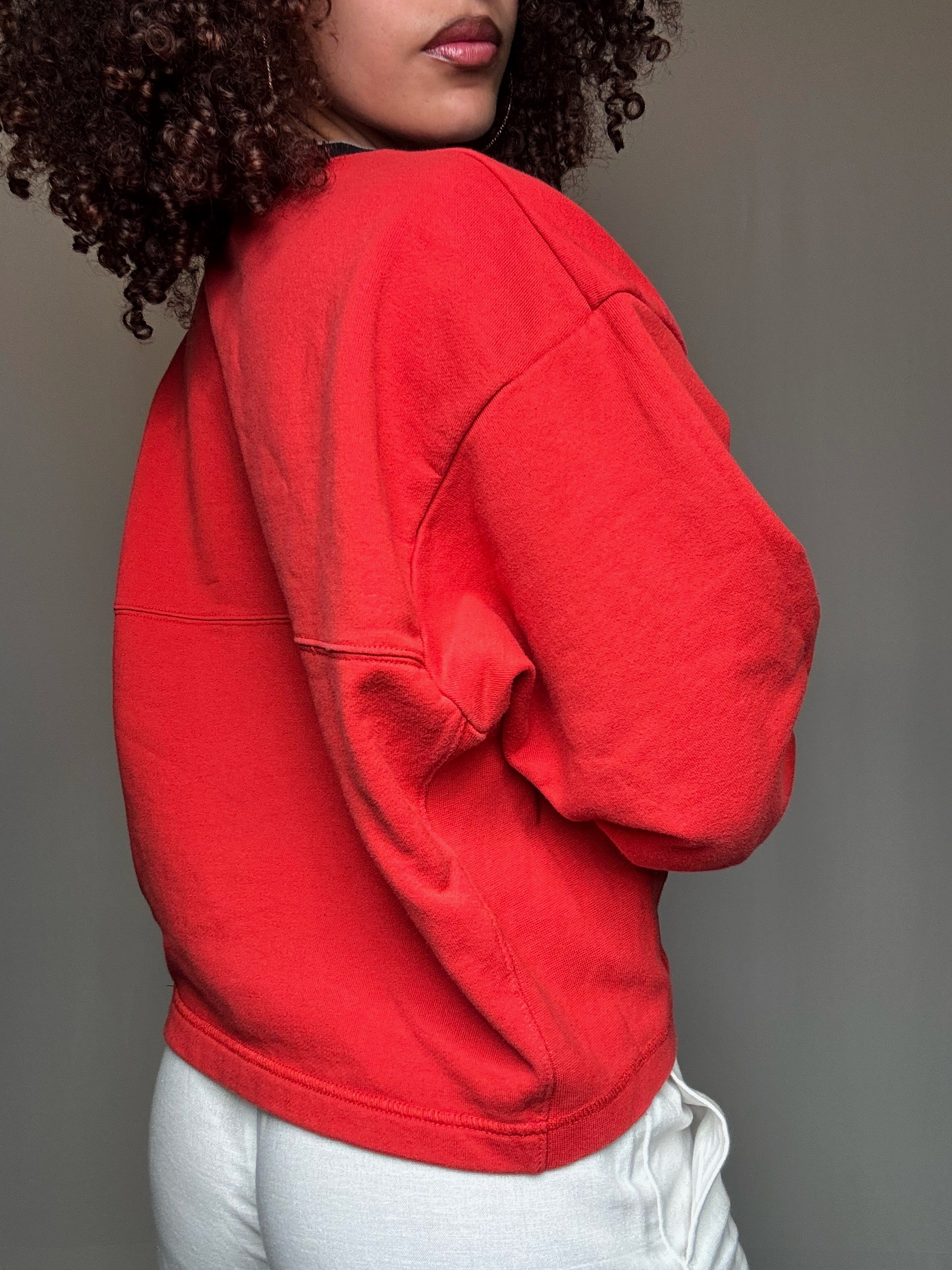 Pull crop rouge Nike S vintage