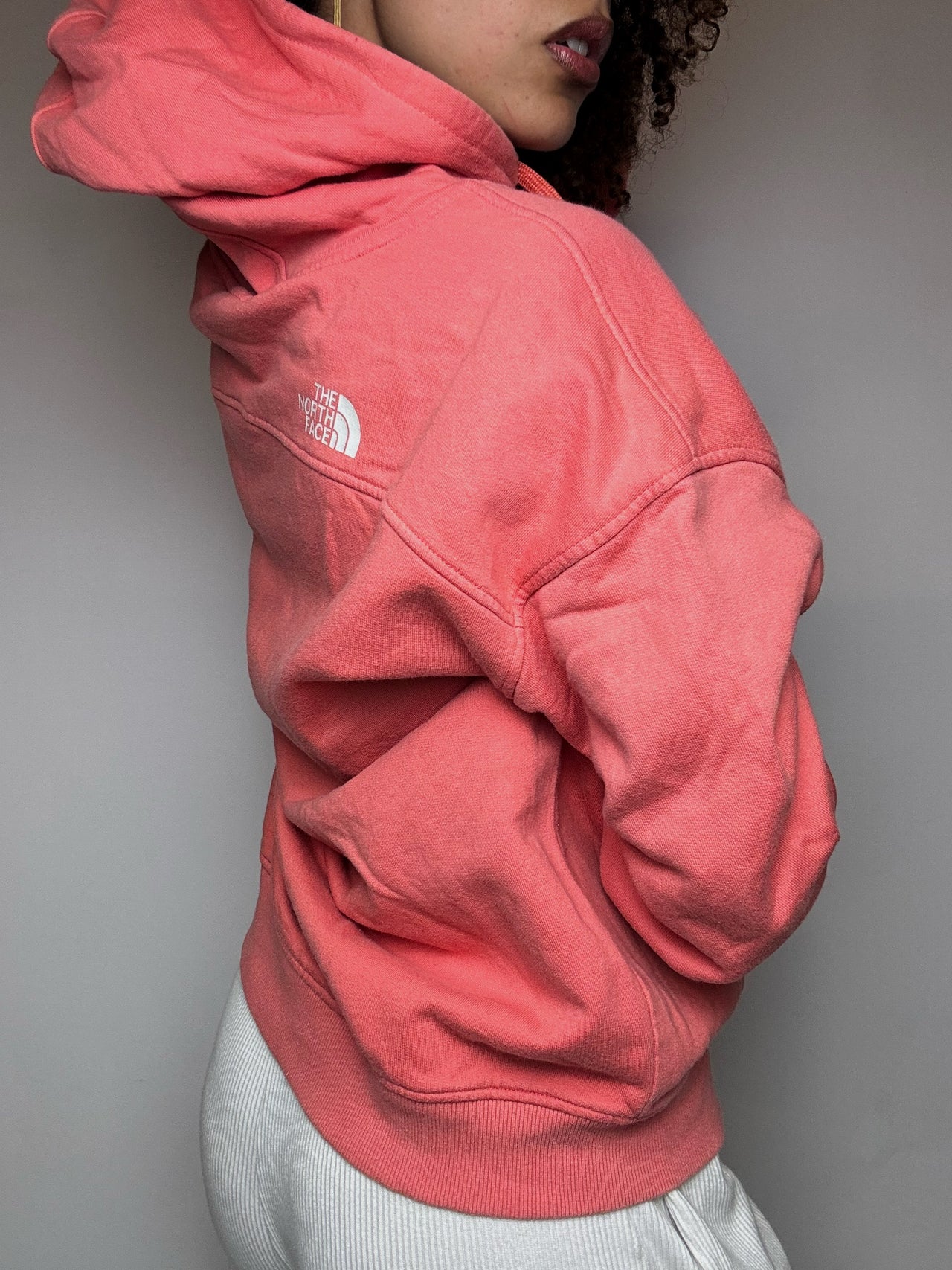 Sweat à capuche saumon THE NORTH FACE L vintage