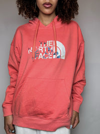 Sweat à capuche saumon THE NORTH FACE L vintage