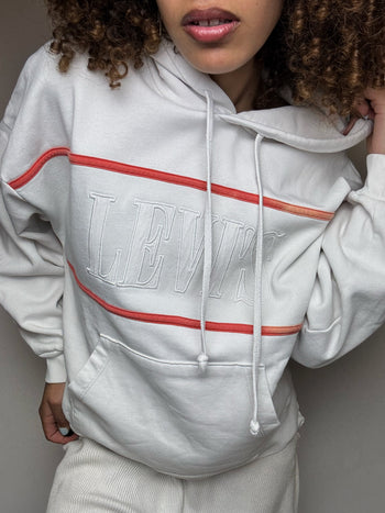 Sweat à capuche blanc LEVI'S S/M vintage