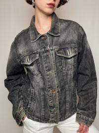 Veste en denim grise L vintage