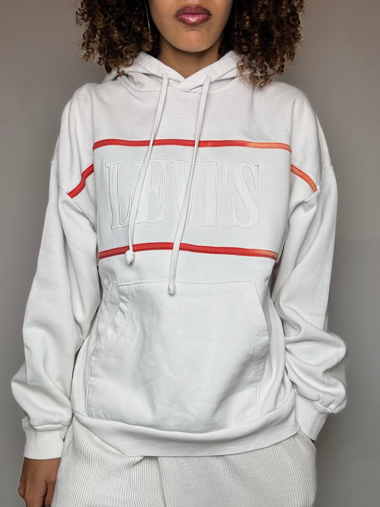 Sweat à capuche blanc LEVI'S S/M vintage