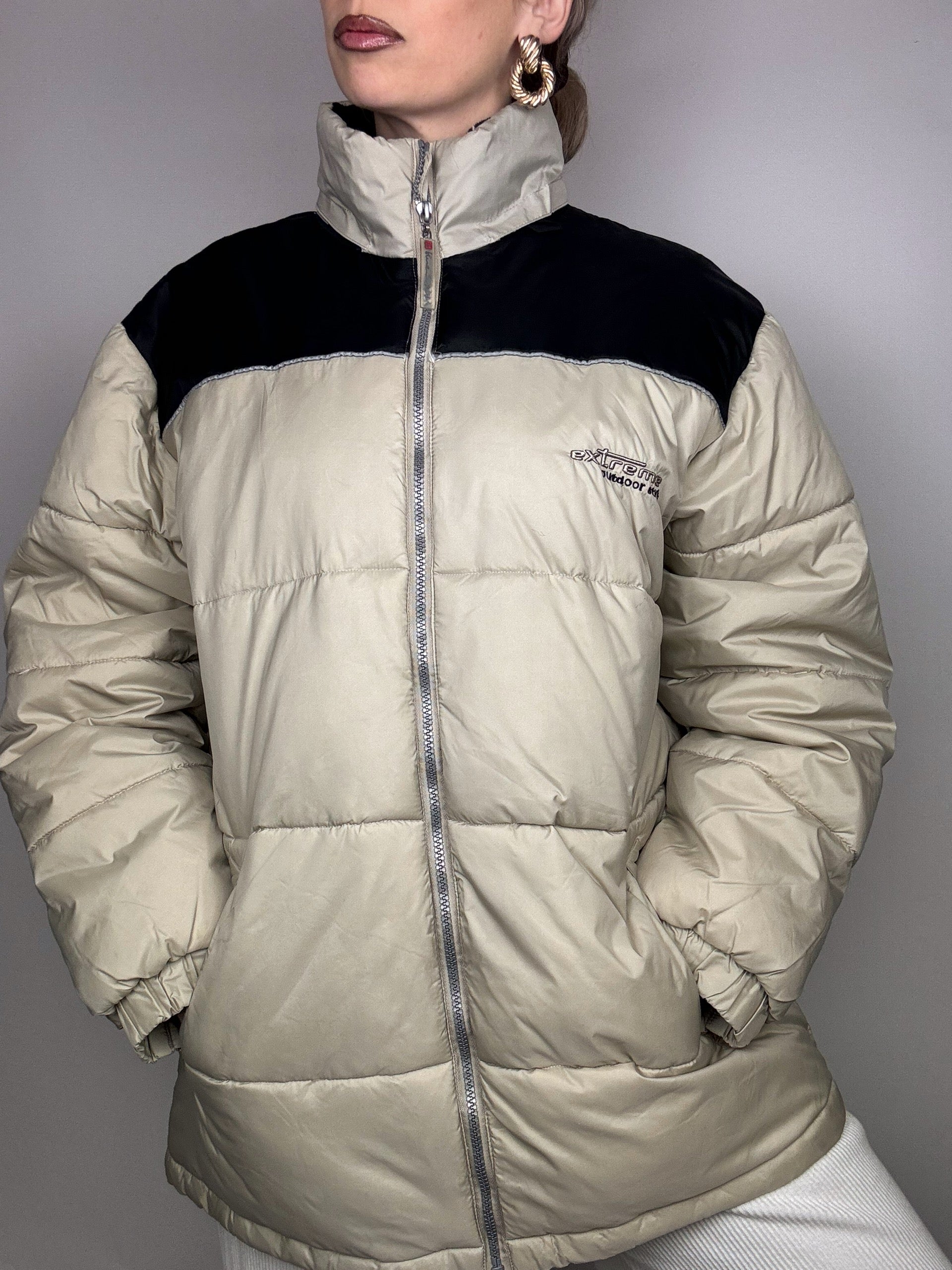 Doudoune puffy bicolore M vintage