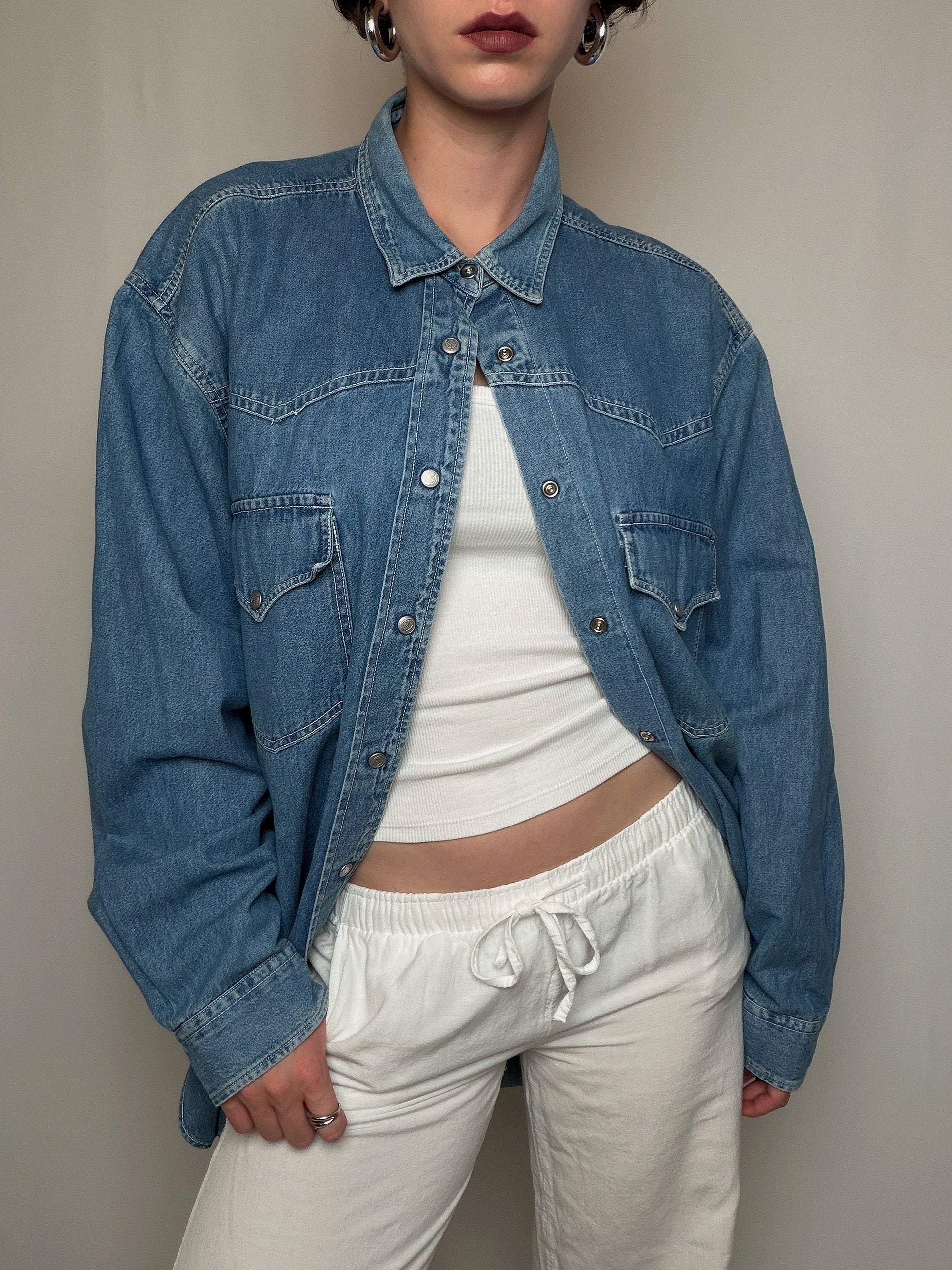 Chemise oversized en denim XL vintage