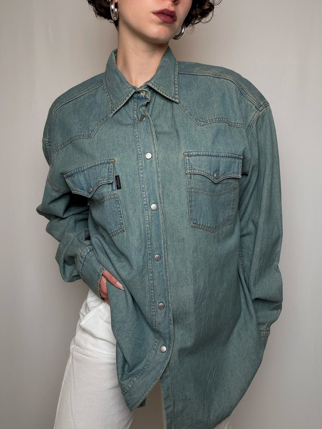 Chemise oversized en denim XL vintage