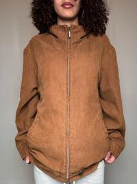 Vintage Kamel Wildleder-Optik Sommerjacke L