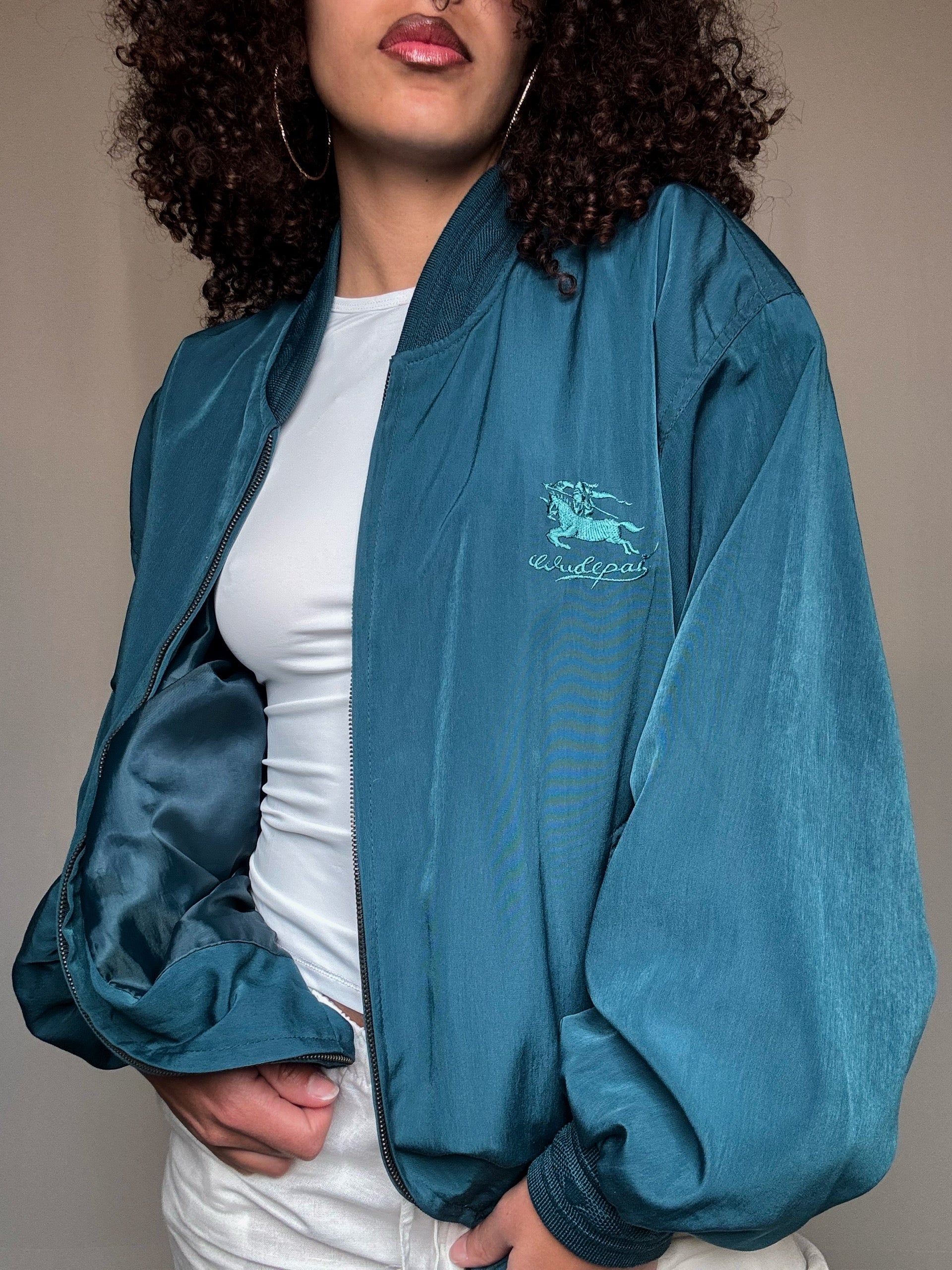 Veste d'été vert canard M vintage