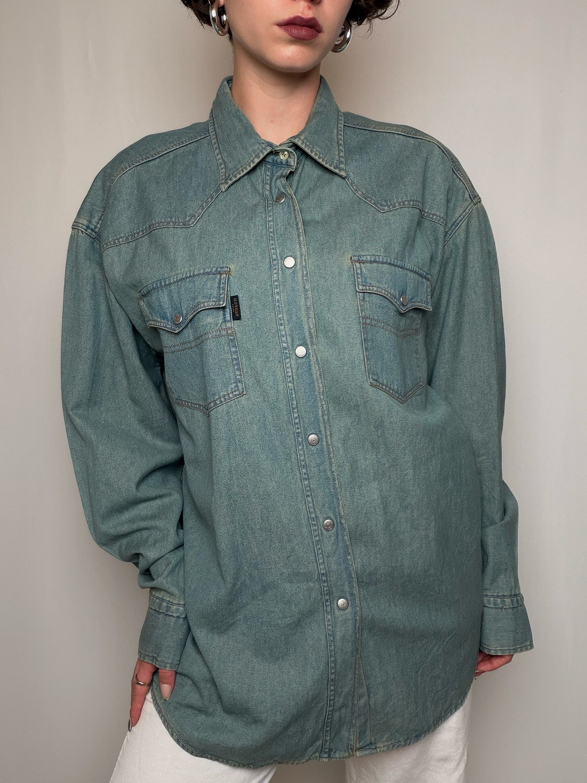 Chemise oversized en denim XL vintage