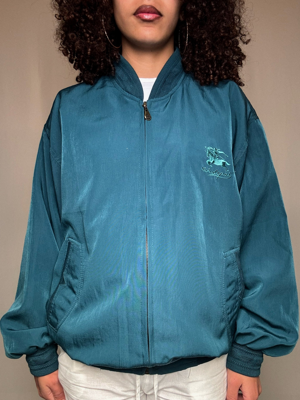 Veste d'été vert canard M vintage