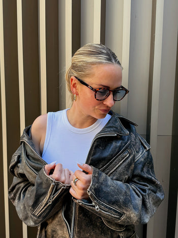 Lotus - écaille de tortue avec verres bleus