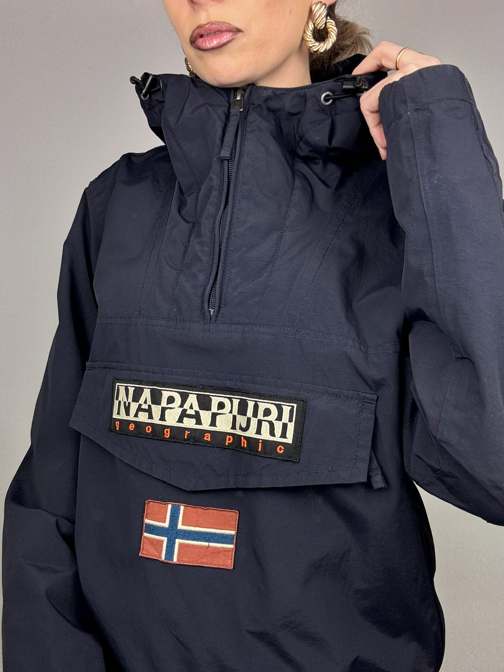 NAPAPIJRI L vintage navy parka down jacket