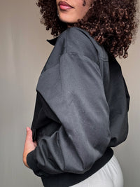 Schwarze Vintage Bomberjacke M für den Sommer