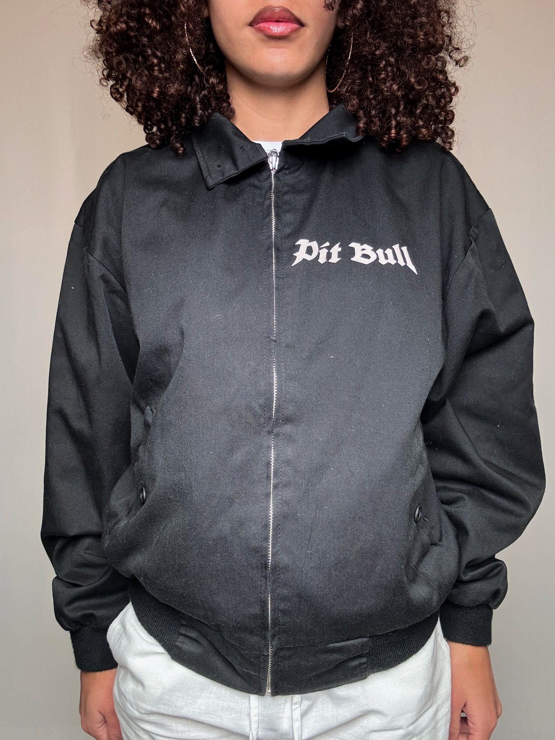 Schwarze Vintage Bomberjacke M für den Sommer