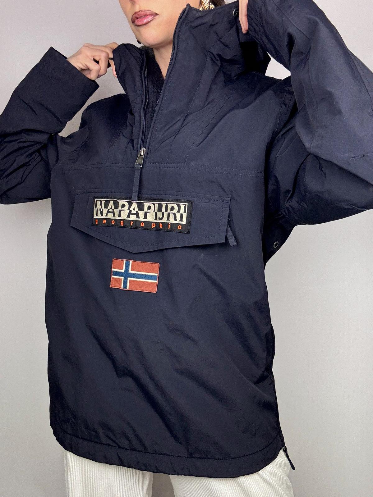 NAPAPIJRI L vintage navy parka down jacket