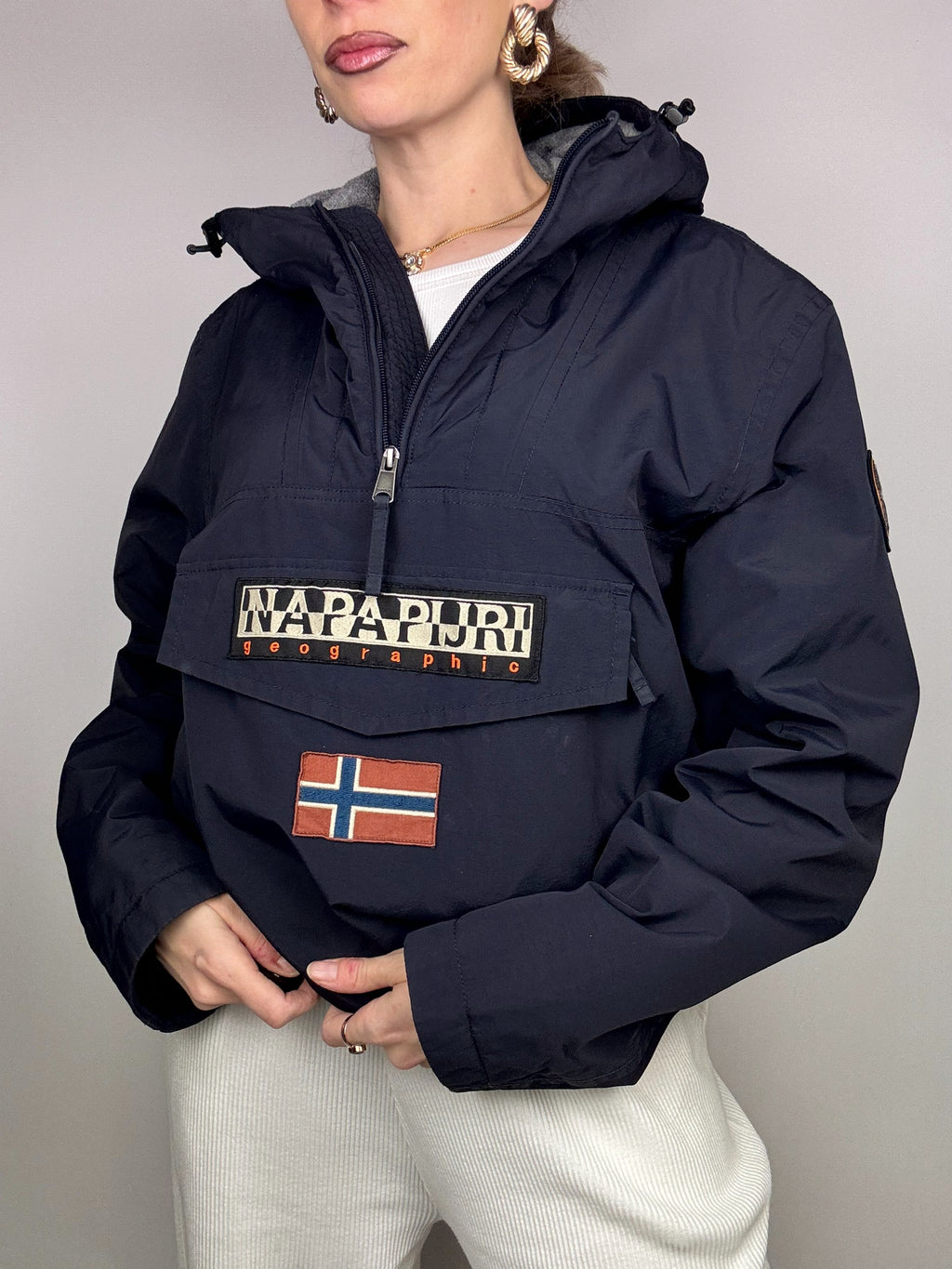 NAPAPIJRI L vintage navy parka down jacket