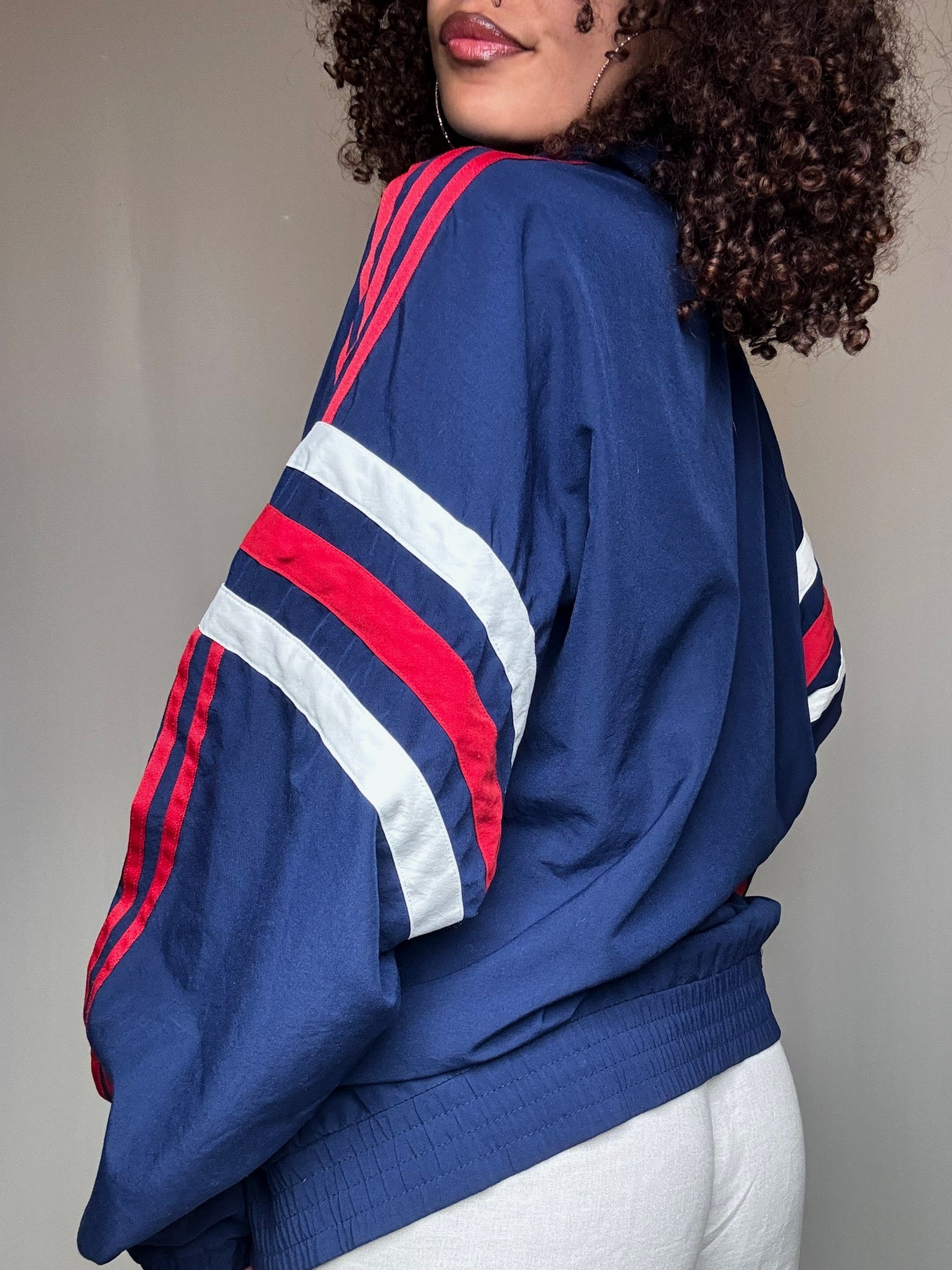 Jacket de sport Adidas marine L vintage