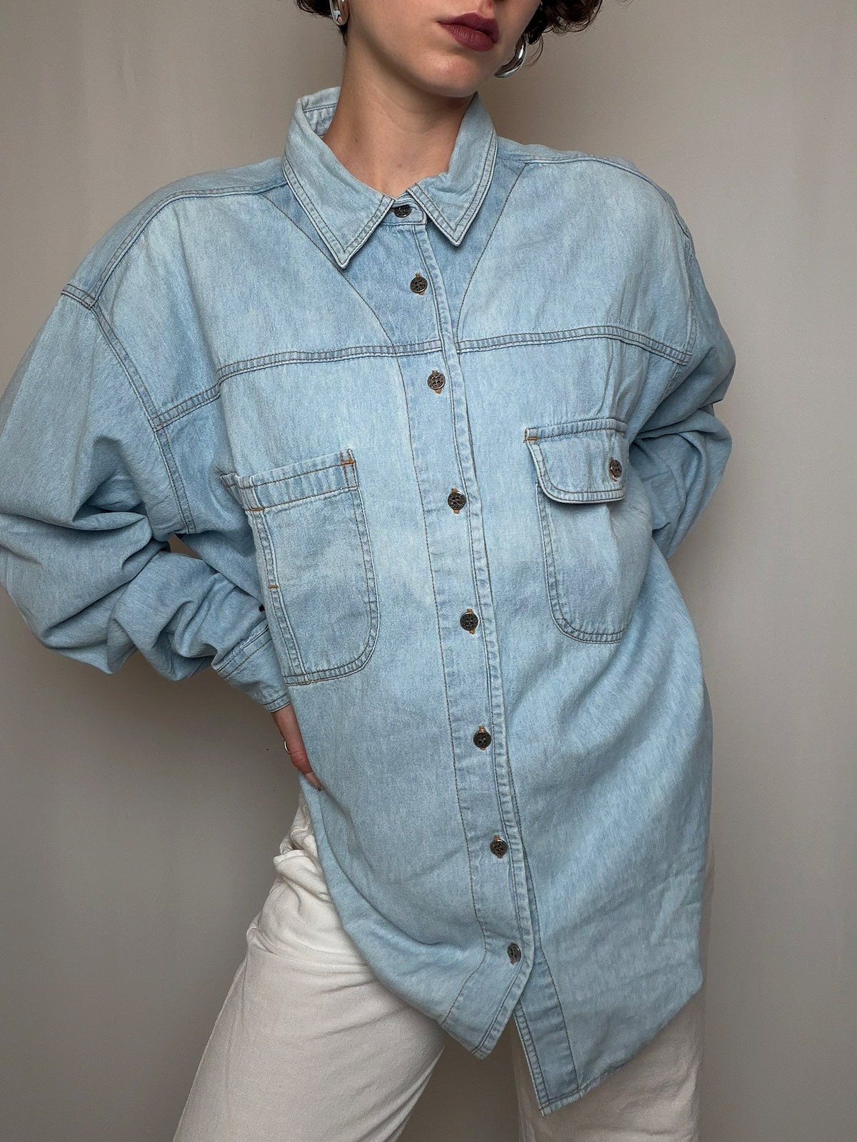 Chemise oversized en denim XL vintage