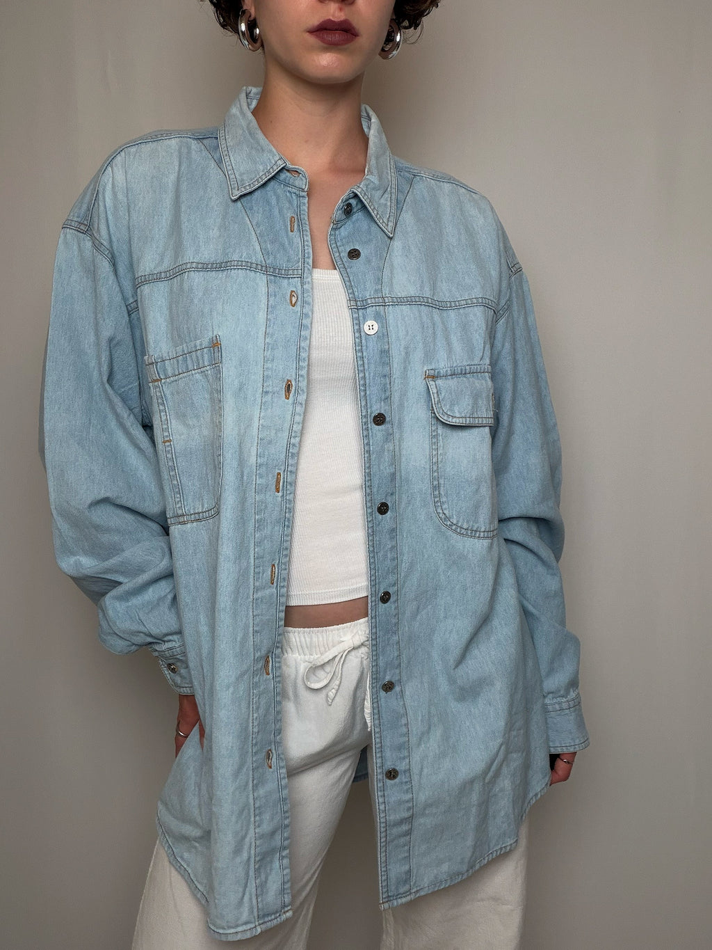 Chemise oversized en denim XL vintage