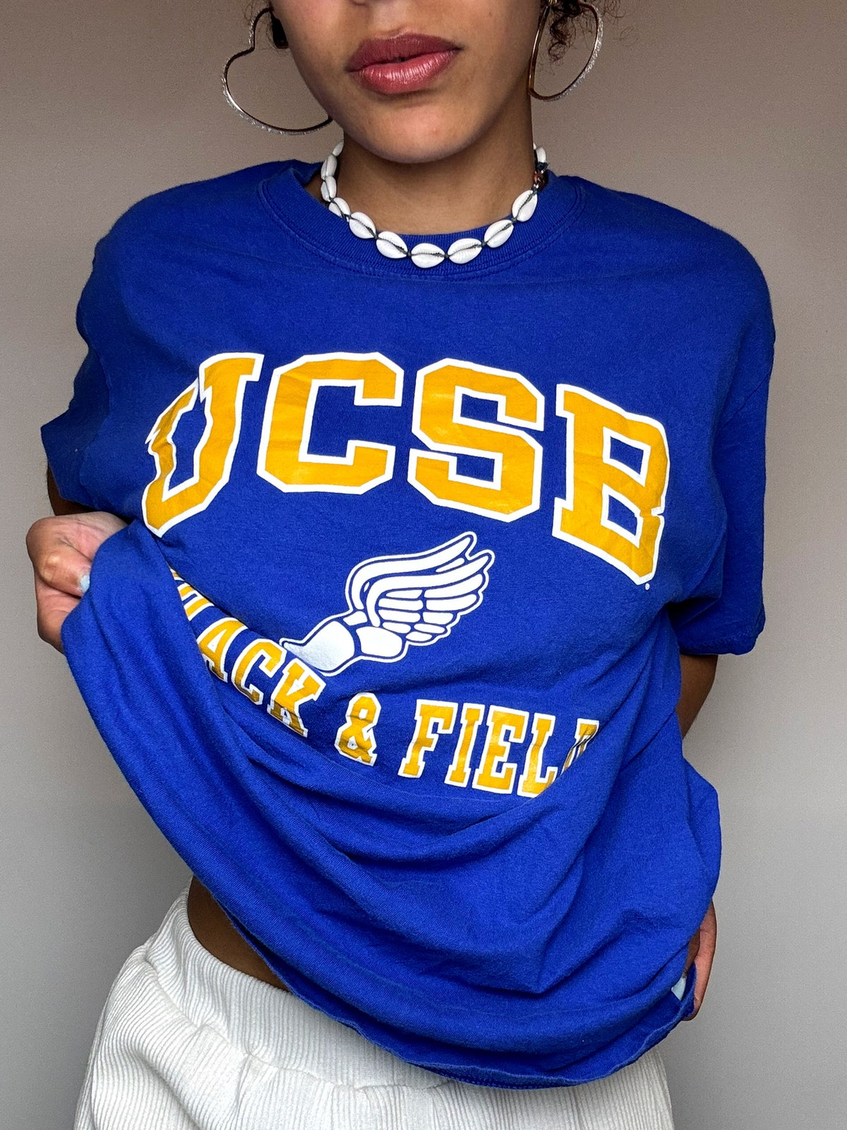 CHAMPION x UCSB M Vintage blaues T-Shirt