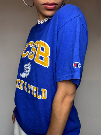 Tee shirt bleu CHAMPION x UCSB M vintage