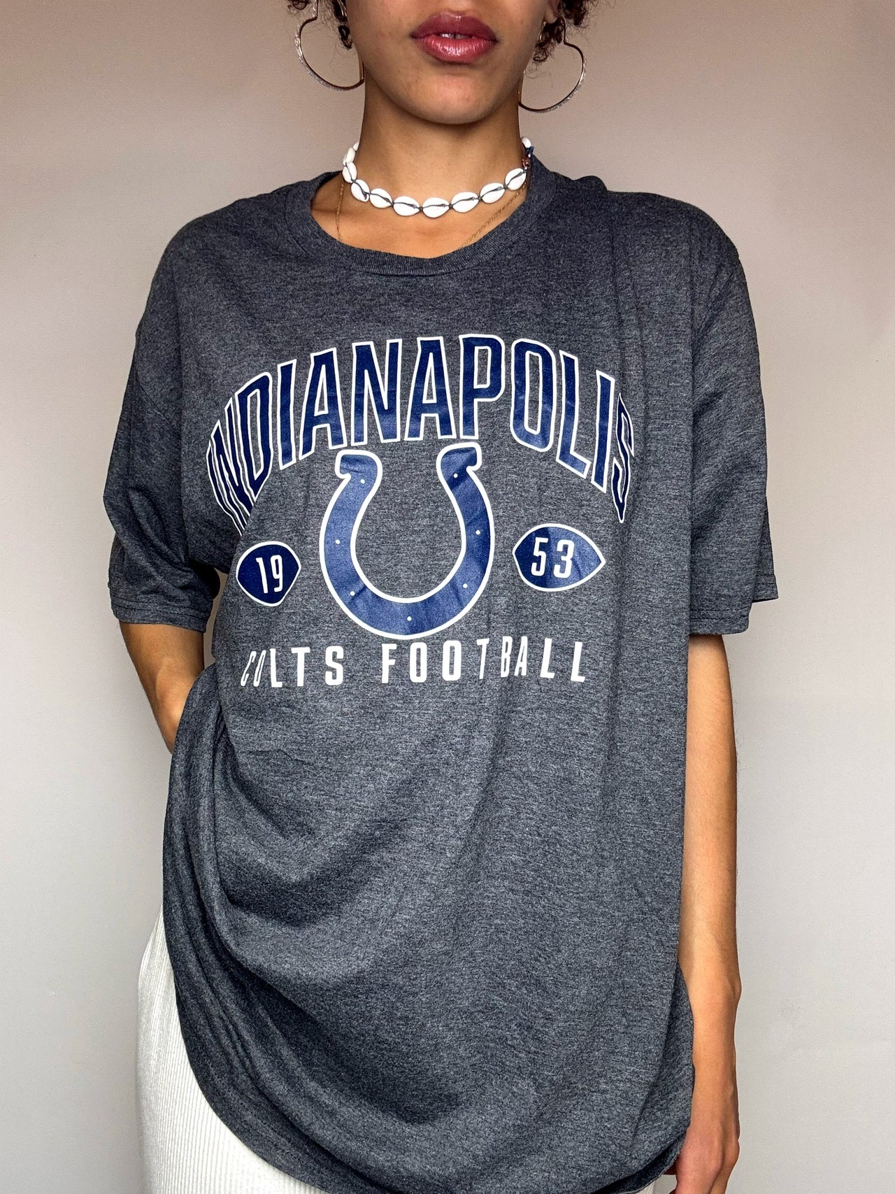 Tee shirt gris NFL x INDIANA POLIS L vintage