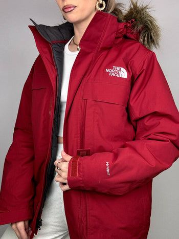 Doudoune parka rouge THE NORTH FACE S vintage