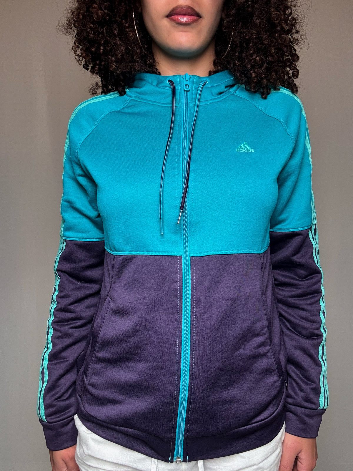 Jacket de sport bicolore Adidas M vintage