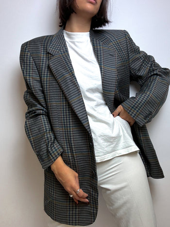 Vintage gray lined wool blazer M/L