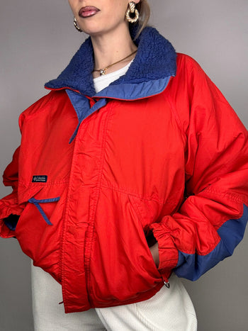 Doudoune blouson rouge et bleu COLOMBIA L Vintage