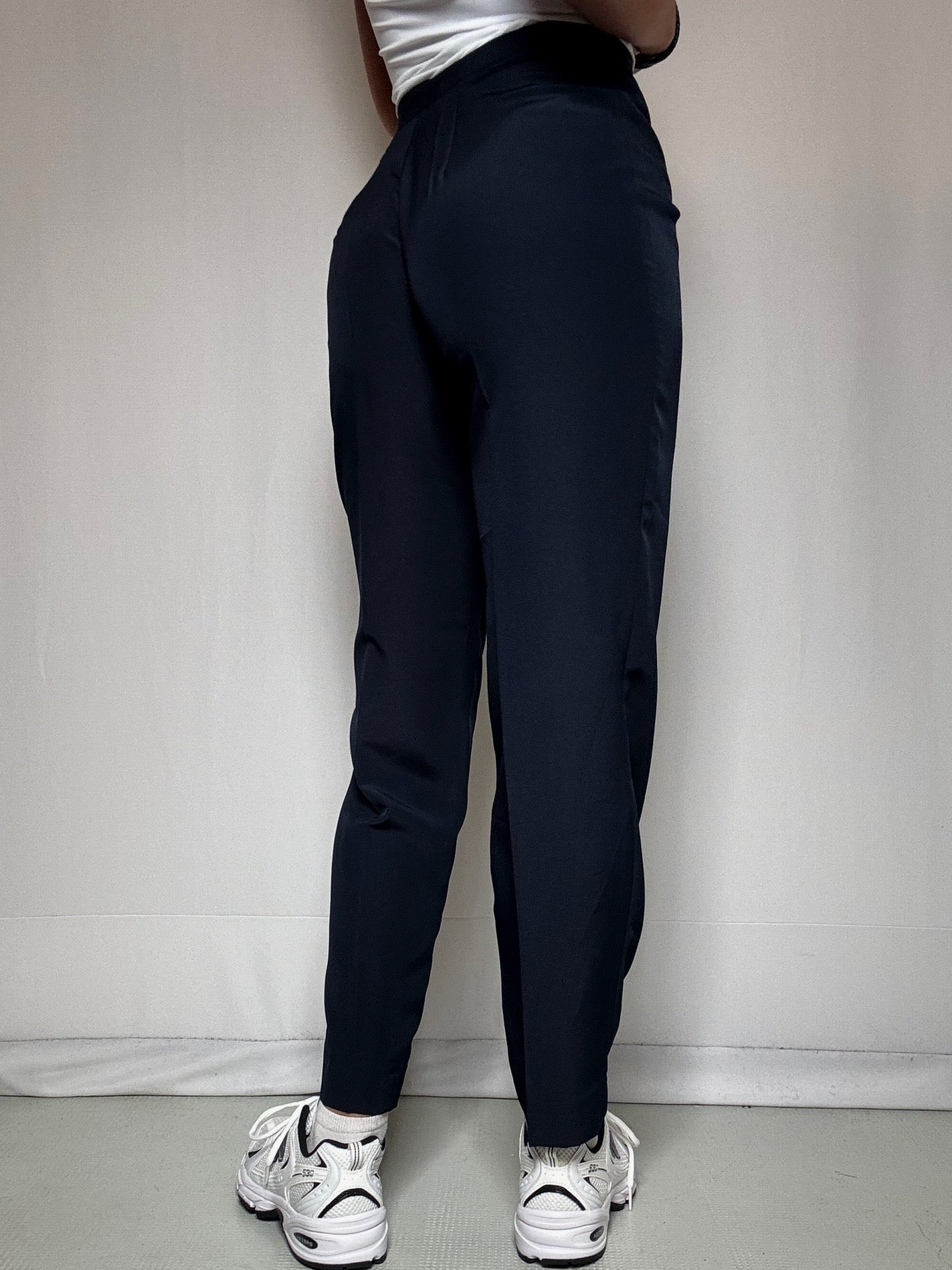 Pantalon navy en soie XS/S vintage