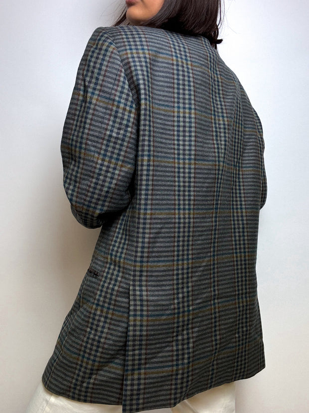 Vintage gray lined wool blazer M/L
