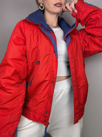 Doudoune blouson rouge et bleu COLOMBIA L Vintage