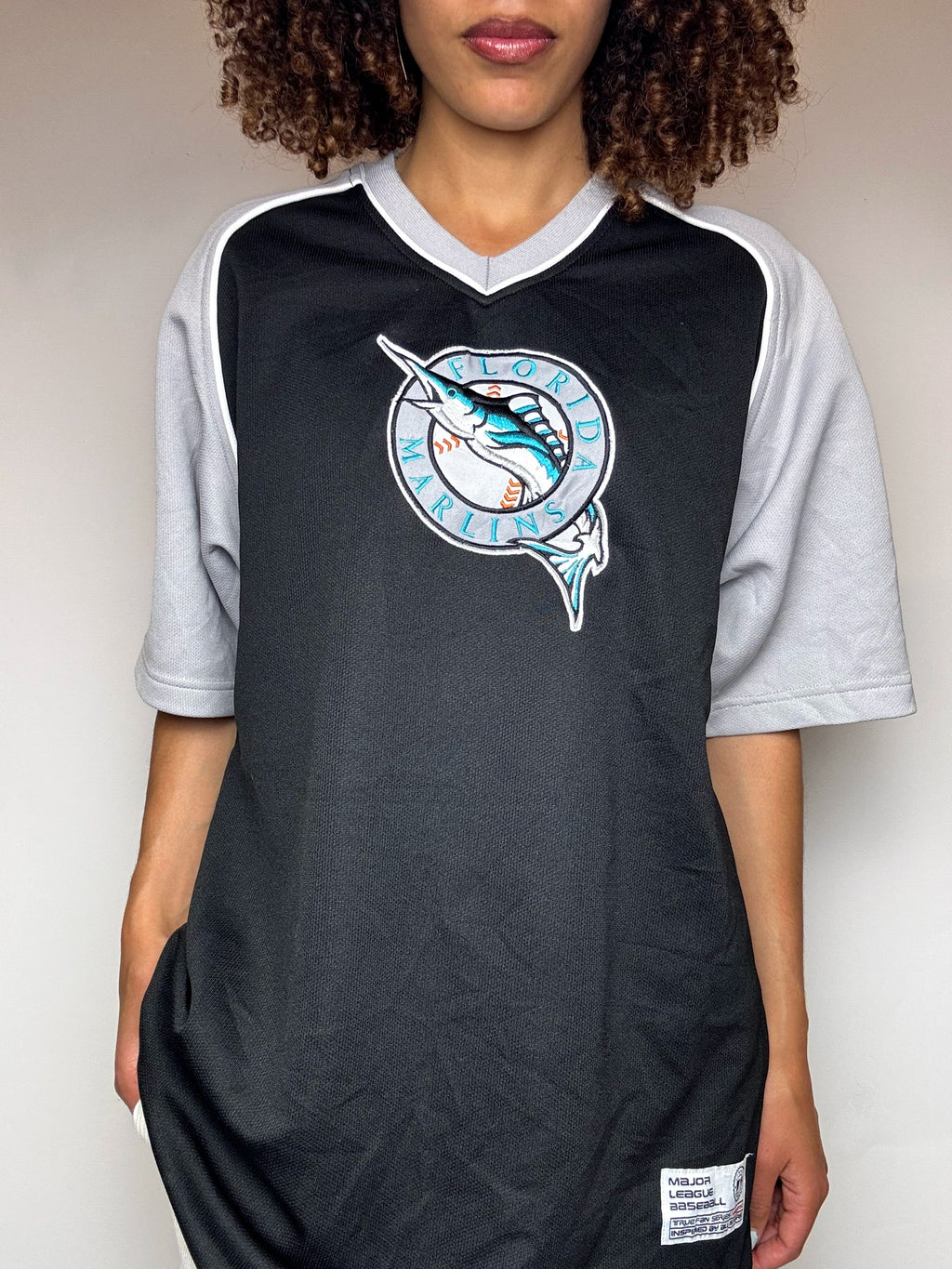Vintage MLB x Florida Marlins Baseballtrikot, Größe L