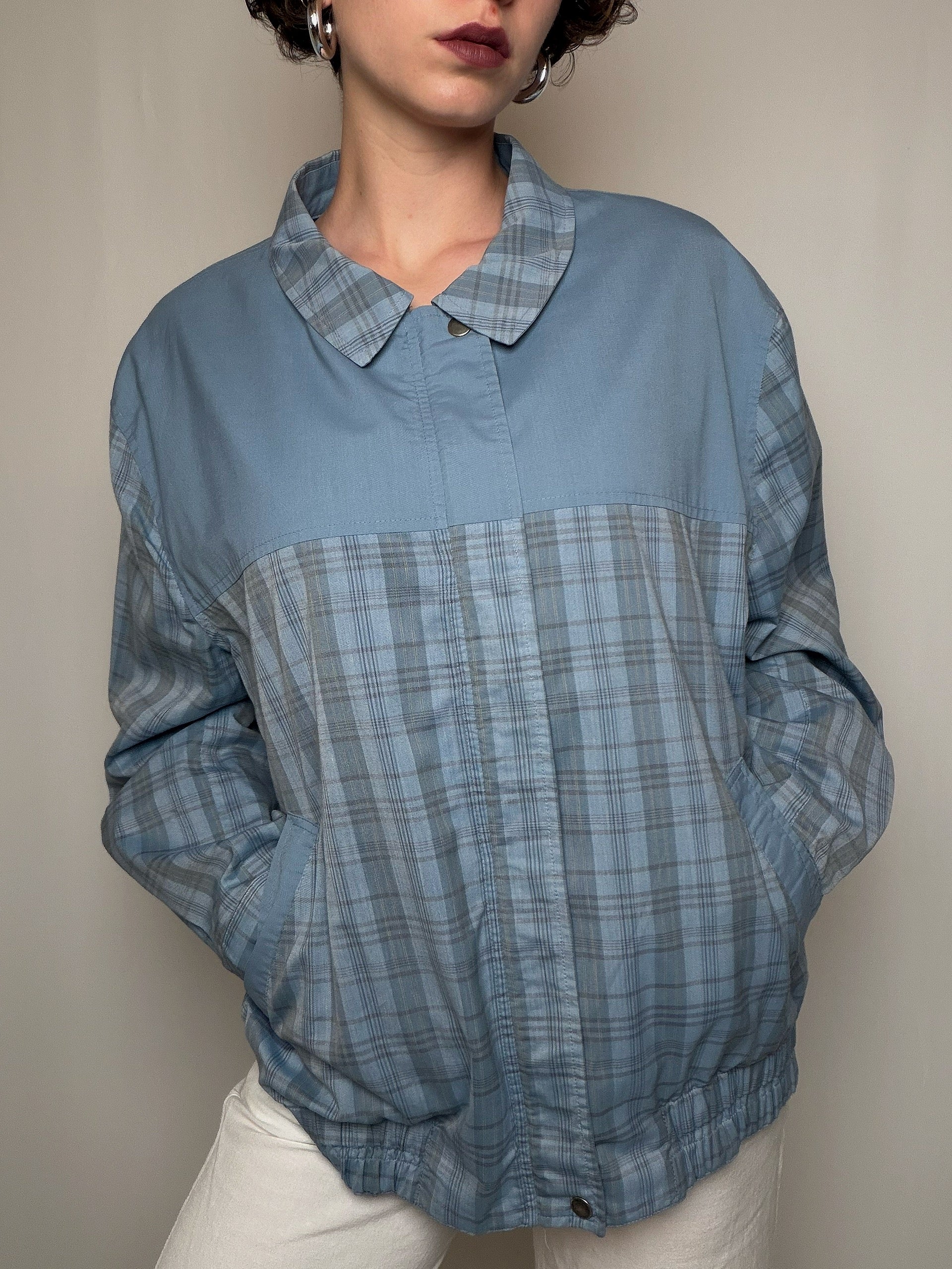 Wende-Sommerjacke blau XL Vintage