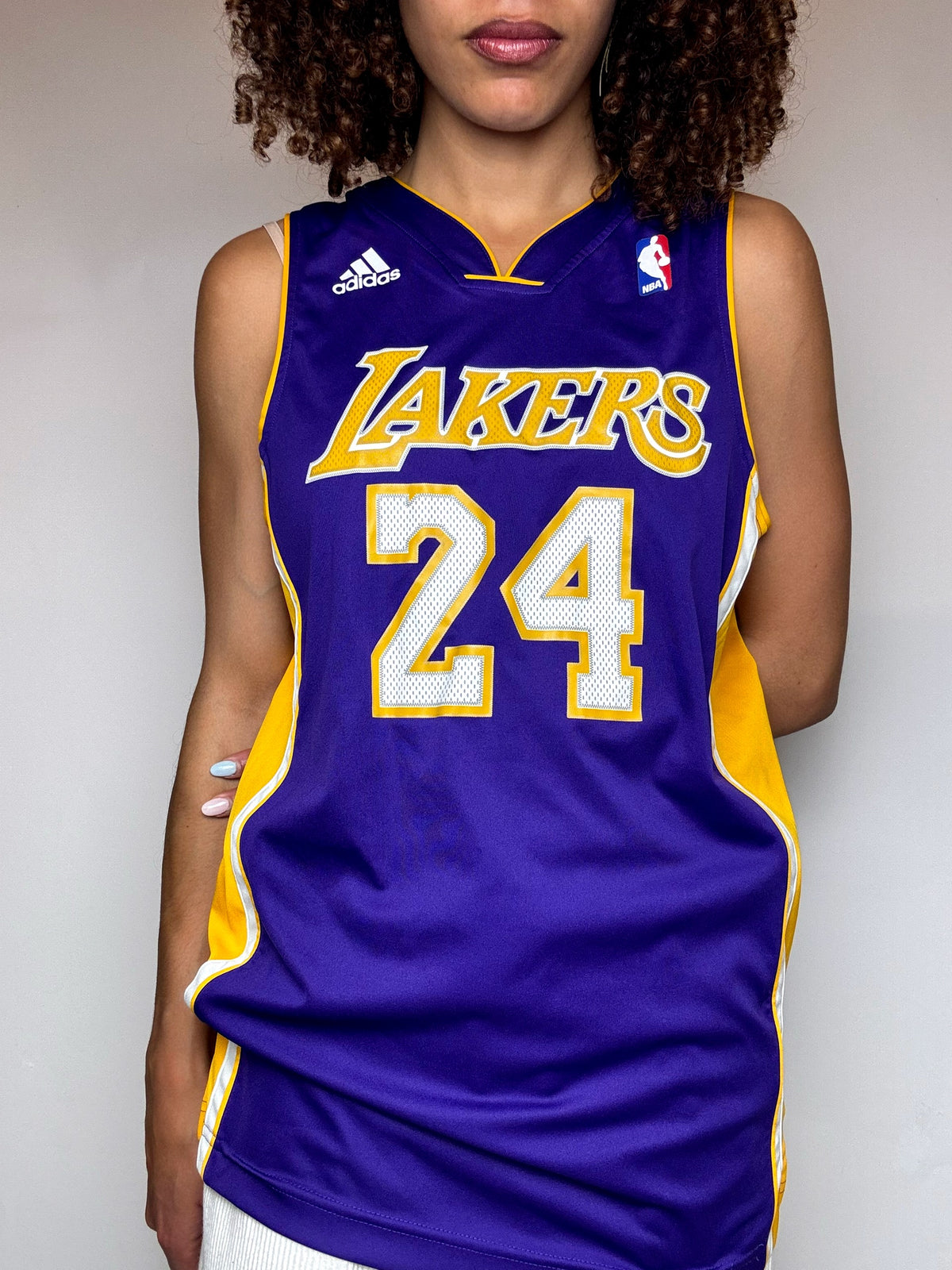 Gelbes NIKE x LAKERS Basketballtrikot S