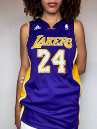 Gelbes NIKE x LAKERS Basketballtrikot S