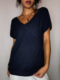 Gilet en cashmere bleu GERARD DAREL S vintage