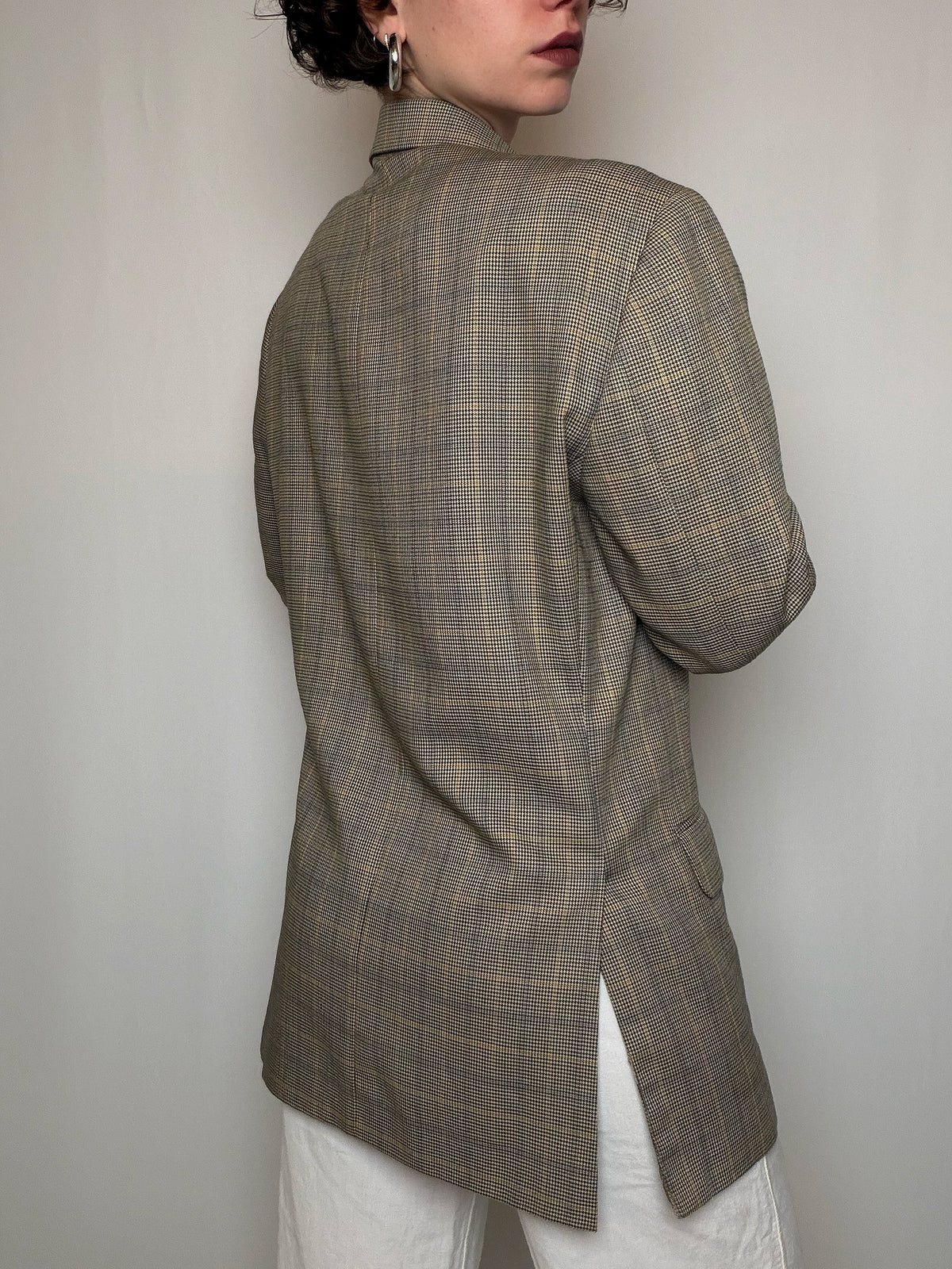 Blazer à carreaux L vintage