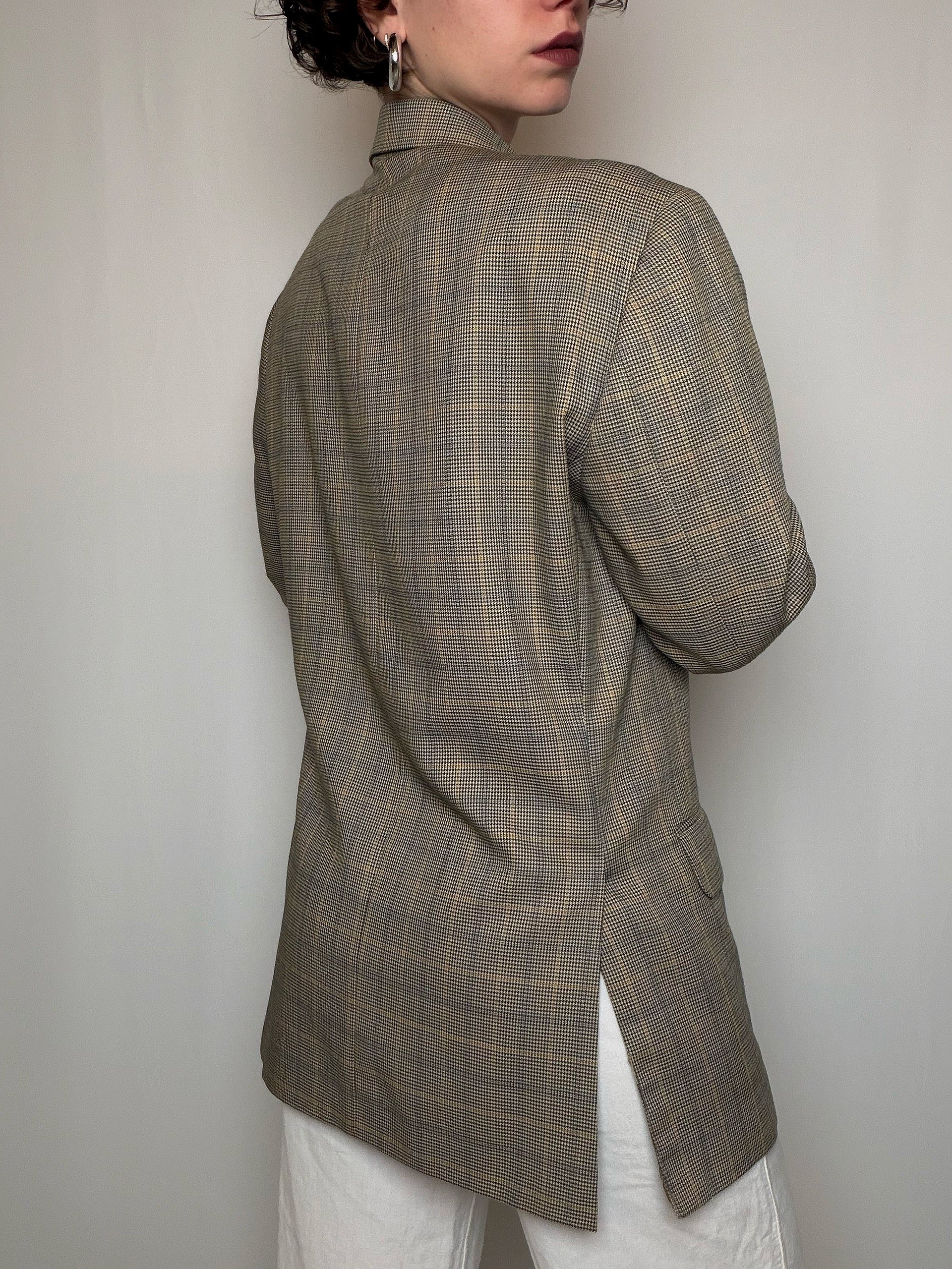 Blazer à carreaux L vintage