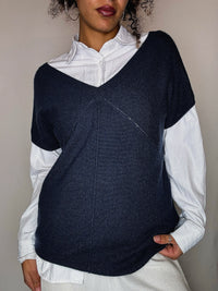 Gilet en cashmere bleu GERARD DAREL S vintage