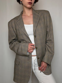 Blazer à carreaux L vintage