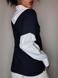 Gilet en cashmere bleu GERARD DAREL S vintage