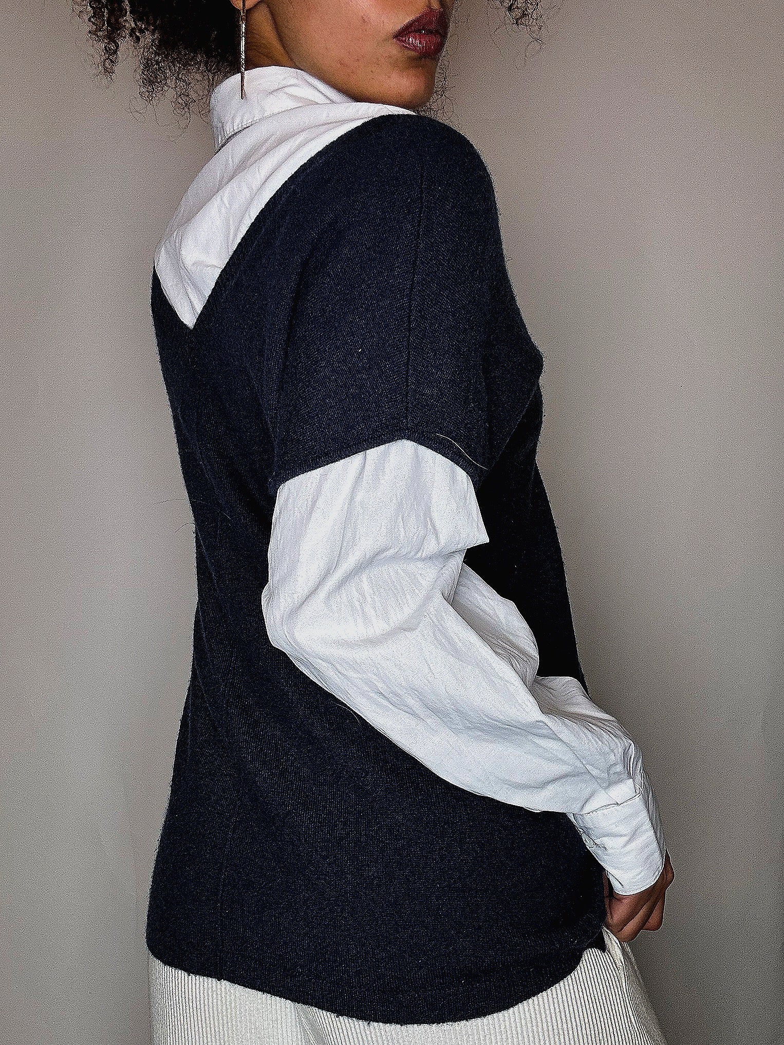 Gilet en cashmere bleu GERARD DAREL S vintage