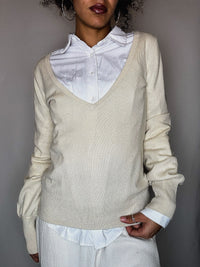 pull en cashmere beige S vintage