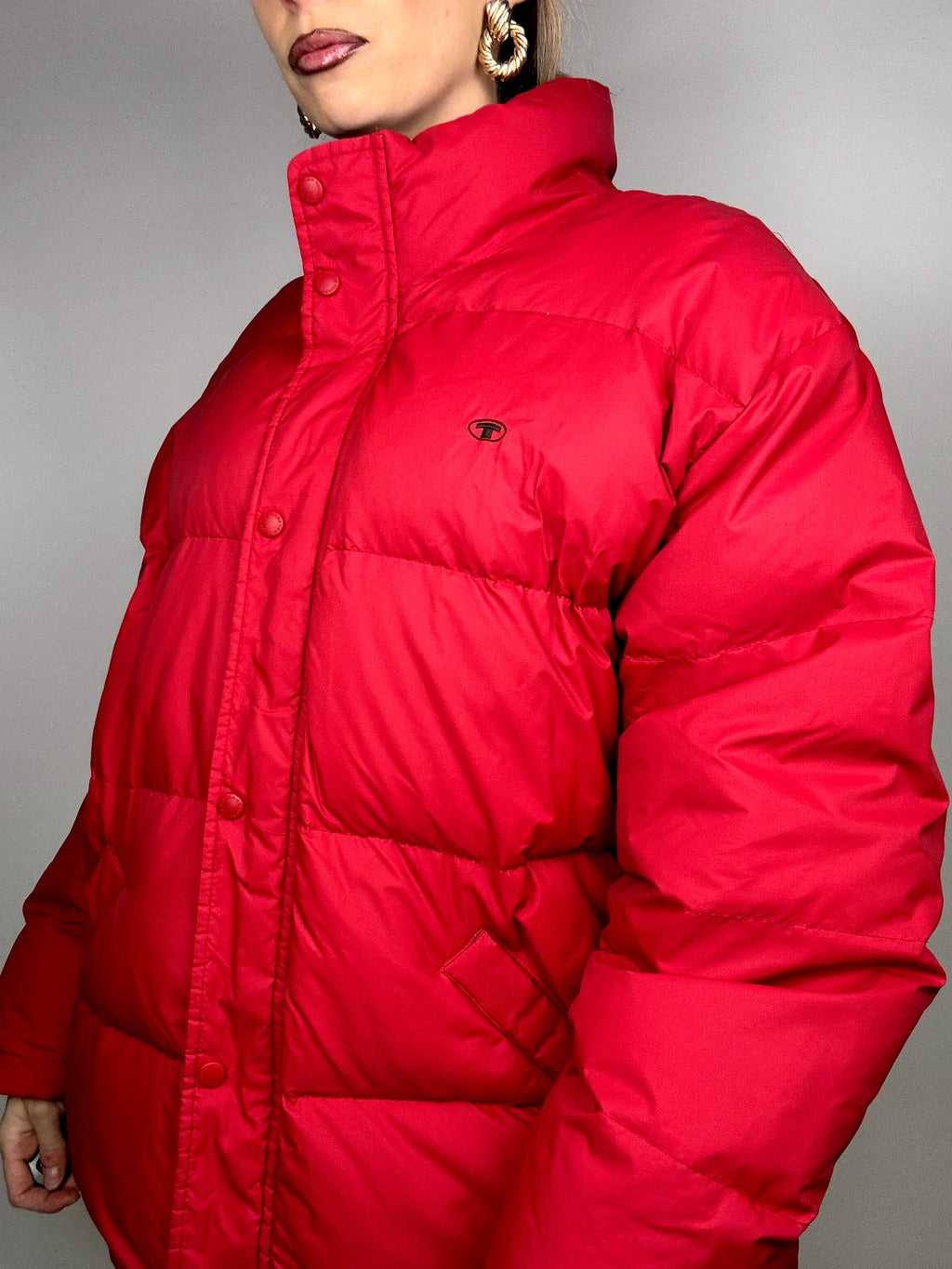 TOM TAILOR Vintage rote puffige Daunenjacke