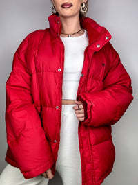 TOM TAILOR Vintage rote puffige Daunenjacke
