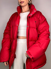 TOM TAILOR Vintage rote puffige Daunenjacke